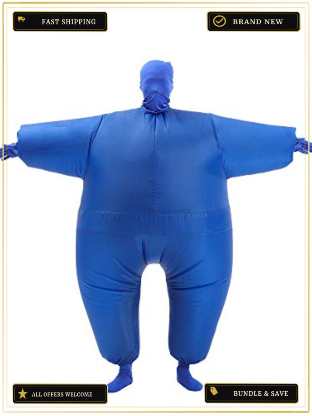 Inflatable Full Body Suit Jumpsuit Adult Blow Up Costume with Fan